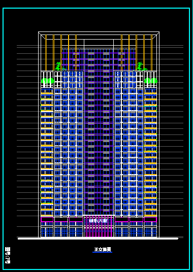 重庆佳乐大厦方案设计CAD平立剖图-图二