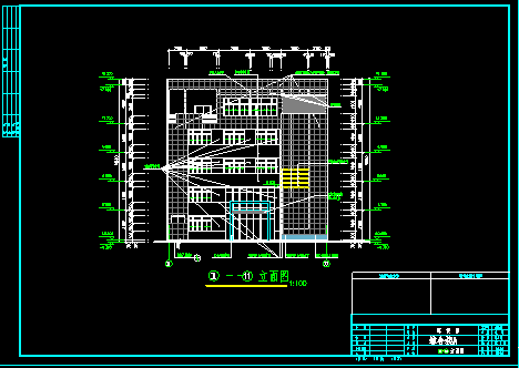 综合楼建筑施工全套设计CAD平立剖方案图-图二