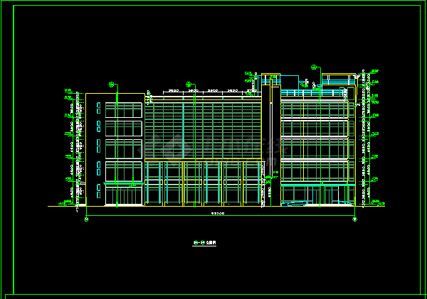 综合楼施工设计平立剖方案CAD图纸-图二