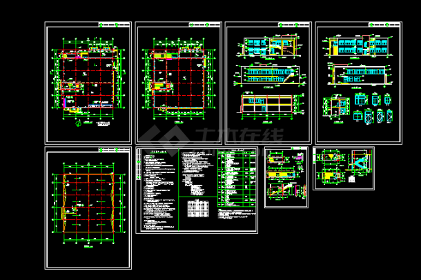一套完整的多功能食堂建筑竣工CAD设计方案图-图一