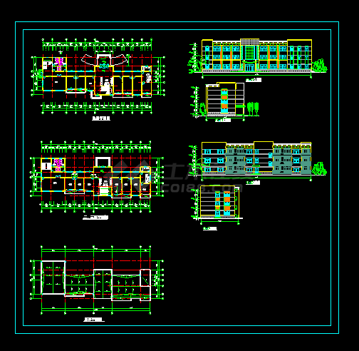 某3层办公楼详细CAD设计方案详图-图一