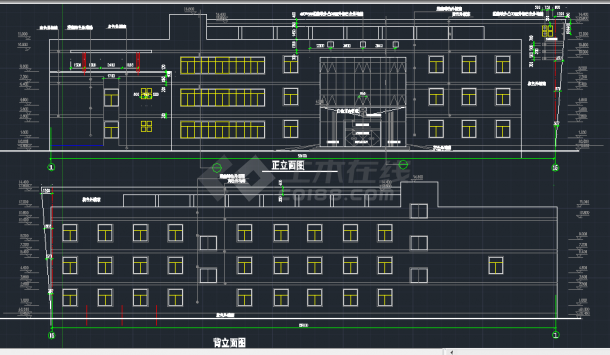 江苏某地四层宾馆全套建筑设计CAD施工图-图二