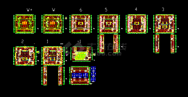 大型超市平面施工设计CAD建筑方案图-图一