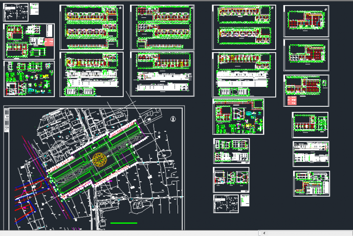 某地区娱乐步行街建筑设计CAD施工图_图1