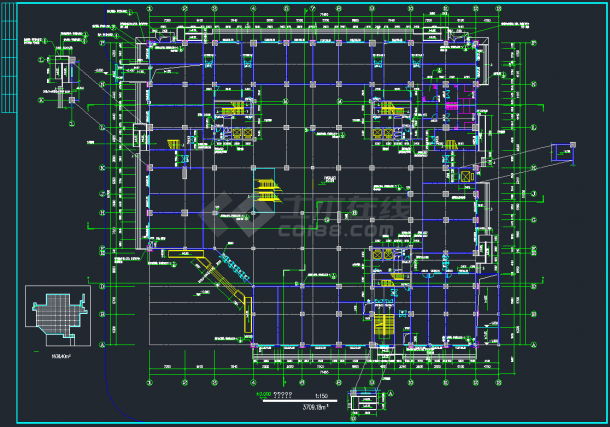 某多层商场建筑设计施工方案CAD图纸-图二