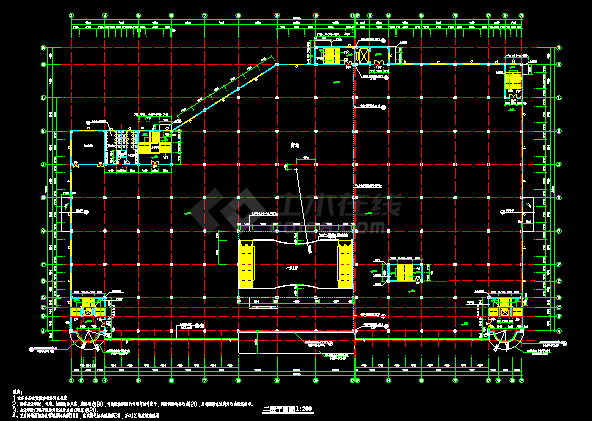 某大型超市全套建筑施工设计CAD图-图二