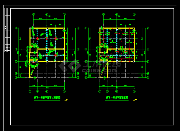 十几层小高层住宅楼框剪结构cad施工工程详图-图二