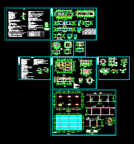 整套加油站cad设计施工详图（包括站房、罩棚、）_图1