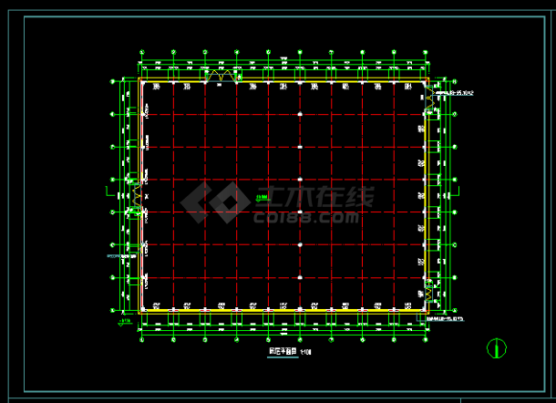 单层钢结构厂房全套CAD建筑施工详细图纸-图二