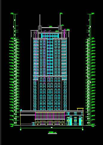 某星级酒店建筑全套CAD设计平立面施工图纸-图二