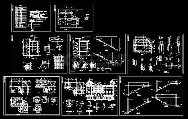 某星级酒店建筑CAD设计施工平立面图纸-图一