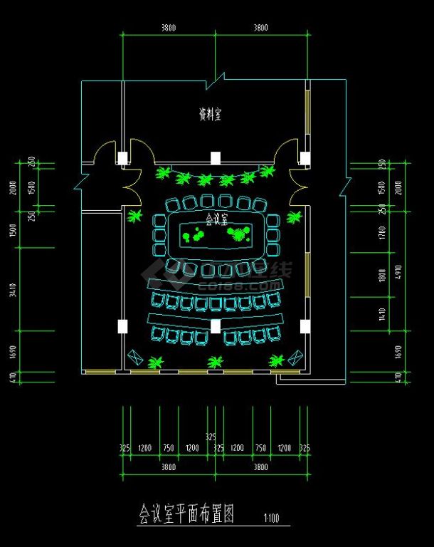 CAD construction drawing of a meeting room decoration design scheme - Figure 2