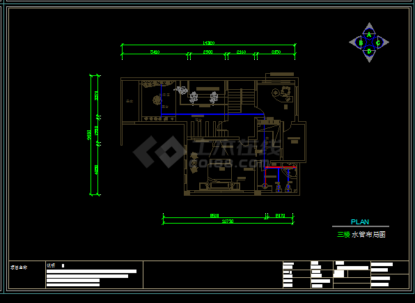 武汉别墅电气施工CAD设计方案图纸-图二