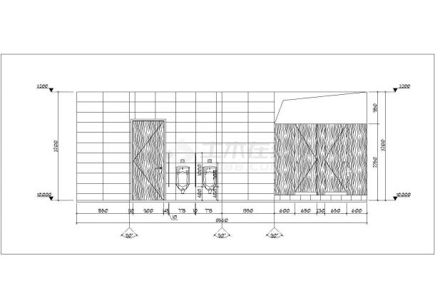 两套公共厕所CAD建筑设计图纸-图二