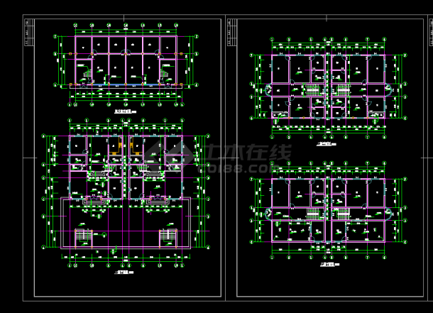 广东某独家别墅设计cad建筑施工图-图二