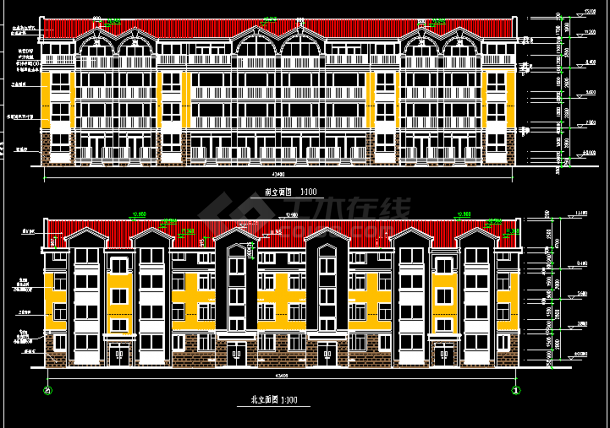 某市别墅设建筑施工设计CAD方案图纸-图二