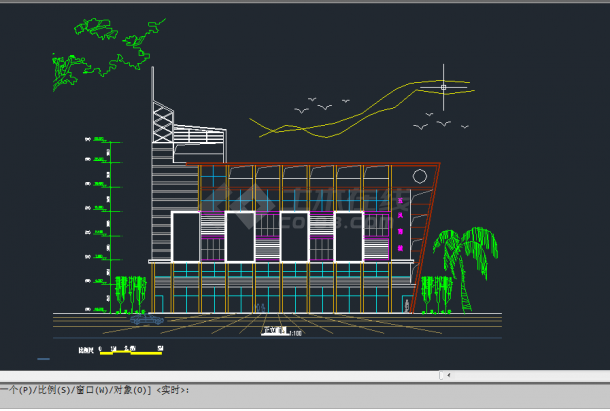 某地区六层商业大楼建筑设计CAD施工方案图-图二