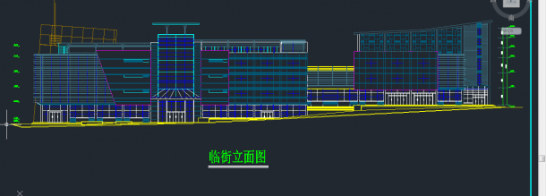 某地区临街商场建筑设计CAD施工方案图-图二