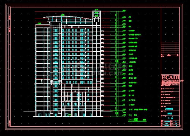 金山某十九层医院建筑扩初图（带效果图）-图二