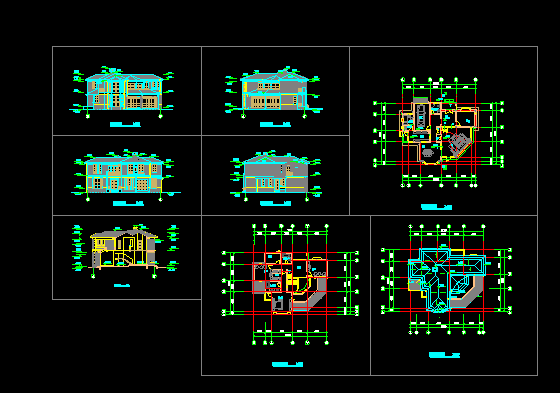 精美别墅全套建筑施工CAD设计方案详图_图1