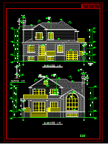 A栋住宅楼建筑施工CAD设计方案图纸-图二