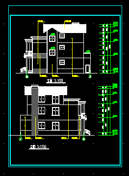 某农村住宅楼全套建筑施工cad设计方案详图-图二