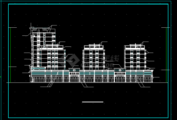 多层商住楼全套建筑CAD设计方案详图-图二