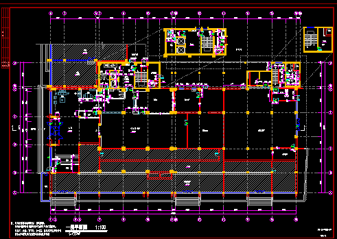 青岛火车站店建筑施工CAD平立剖面设计图-图二