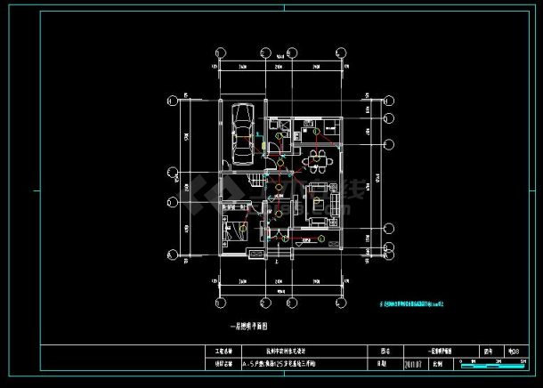 某地精品多层别墅建筑电气设计cad施工图(含设计说明）-图二