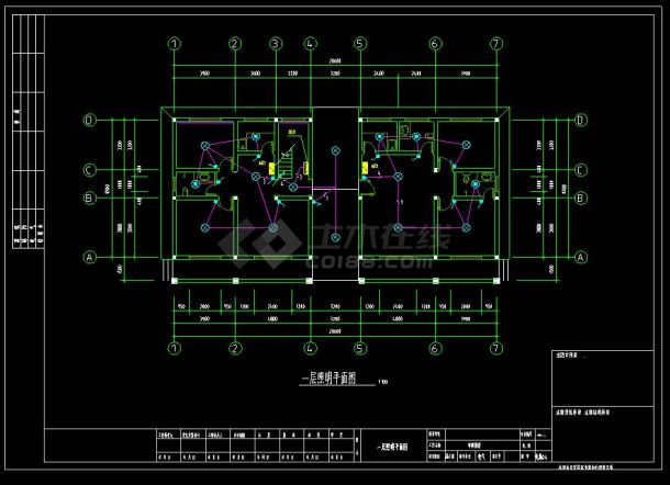 某地多层特色别墅建筑电气设计cad施工图(含设计说明）-图二