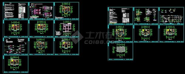 某小区三层小别墅建筑电气和给排水设计cad方案图(含设计说明）-图一