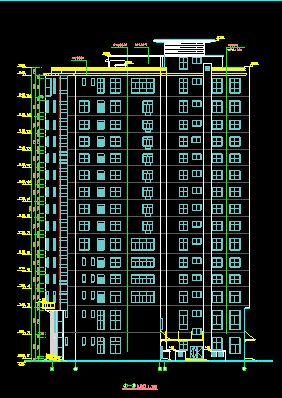 某市高层旅馆建筑CAD设计施工图纸-图二
