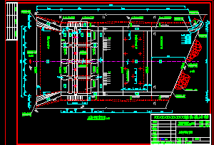 某排洪渠水闸设计CAD平面施工图-图二