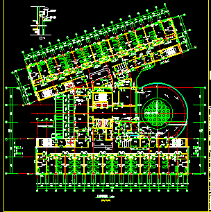 保定市第一中心医院建筑CAD施工设计平面图纸-图二