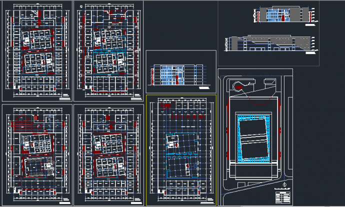 某地区四层商场全套建筑设计CAD施工图_图1