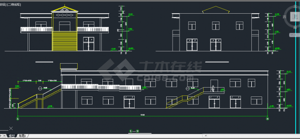 某二层食堂综合楼扩出建筑设计CAD施工图-图二