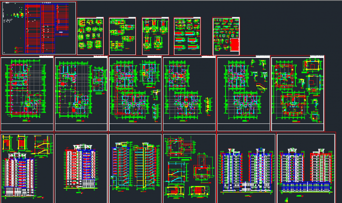 某街区十二层商住楼全套建筑设计CAD施工图_图1