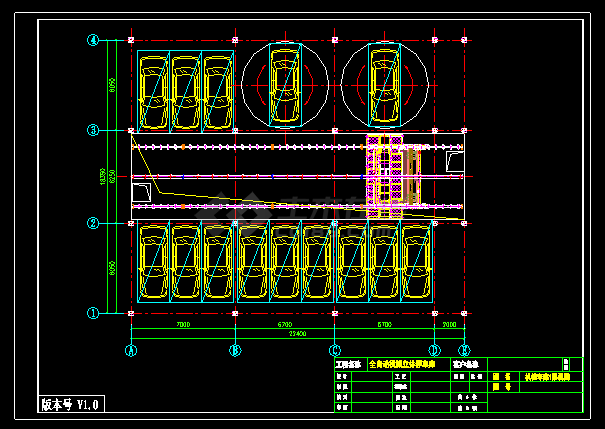 全自动机械立体停车库CAD施工设计详图-图二