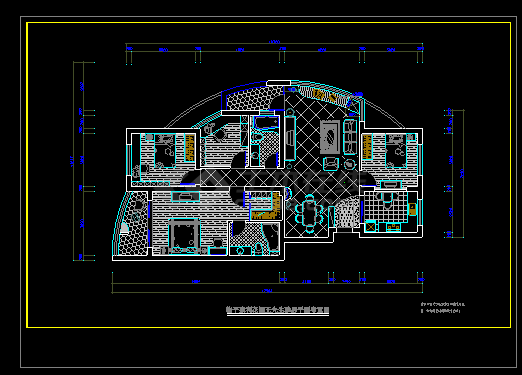 160平豪宅室内装修cad平面设计详细施工图-图二