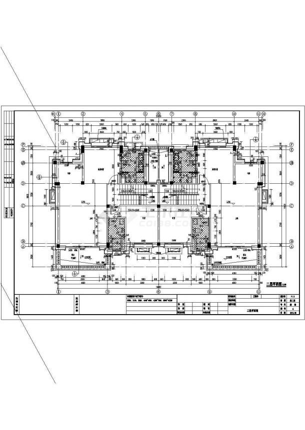 碧桂园安徽3层法式双拼别墅建施图2015(框架结构）-图二