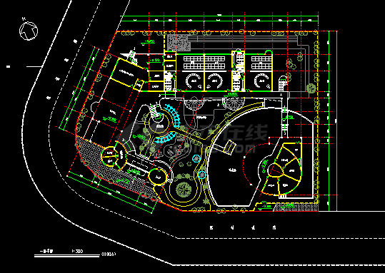 某地幼儿园方案建筑施工设计CAD图-图二