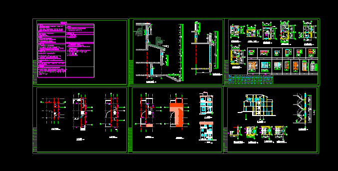 别墅建筑设计施工CAD平立面方案图_图1