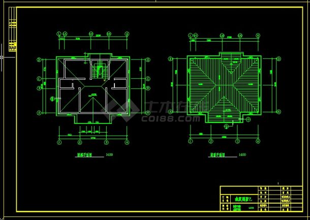 某地区鑫厦豪华别墅设计cad建筑方案图-图二