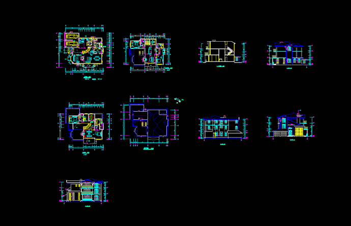 某地区某私家别墅建筑设计cad方案图_图1