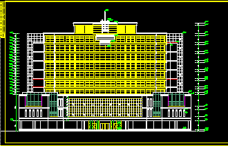 某市高档酒店建筑CAD施工设计平立面图纸-图二