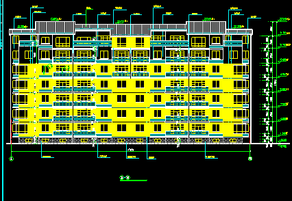 某商住楼全套建筑CAD施工设计平立面图纸-图二