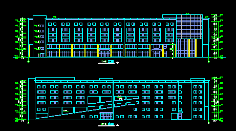 某市商业大厦建筑施工CAD设计平面图纸-图二