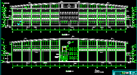 某市体育馆建筑设计CAD施工平立面图纸-图二