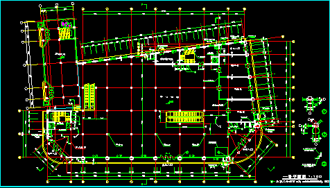 海城商厦建筑施工CAD设计平立剖面图纸-图二
