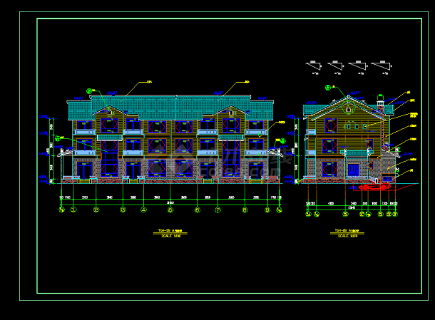 某单体西湖别墅建筑设计cad全套施工图-图二